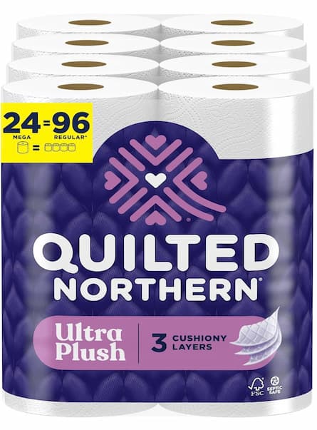 Quilted Northern Ultra Plush Toilet Paper, 24 Mega Rolls
